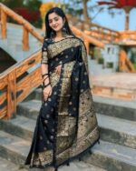 Japani Silk Skin Print Sharee - Image 3