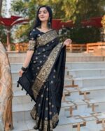 Japani Silk Skin Print Sharee - Image 5