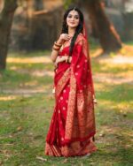 Japani Silk Skin Print Sharee - Image 4