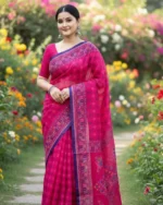 ✨ Premium Silk Boutique Skin Print Shari ✨