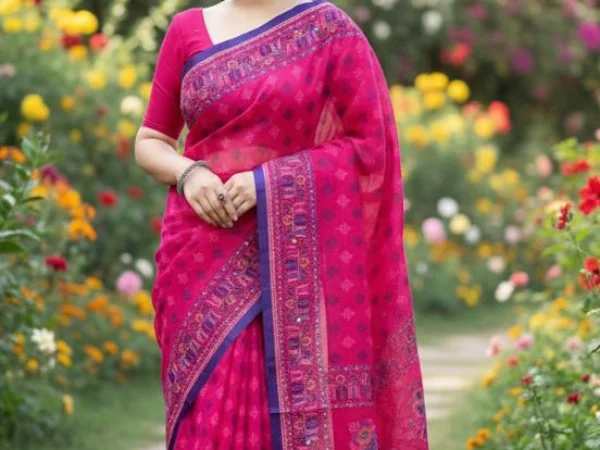 ✨ Premium Silk Boutique Skin Print Shari ✨