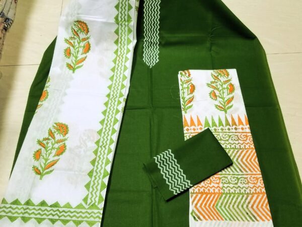 🌸 নিউ ব্লক প্রিন্ট থ্রি পিস 🌸