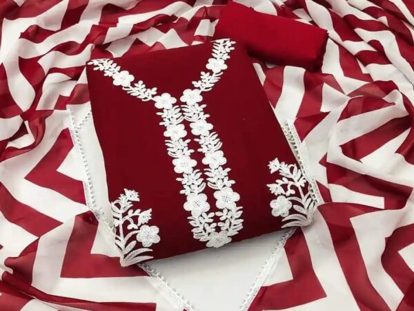 🌸 কাশ্মীরী আড়ি এম্ব্রডারী থ্রি-পিস 🌸