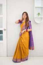 ✨ Kanjivaram Katan Saree with Blouse Piece ✨ - Image 3