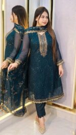 🌸 Georgette Embroidered Four-Piece Set 🌸 - Image 6