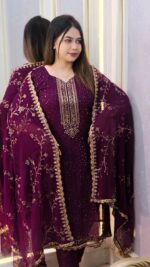 🌸 Georgette Embroidered Four-Piece Set 🌸 - Image 5