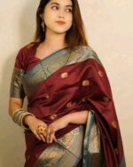 🌸 Silk Katan Saree with Blouse Piece 🌸