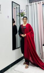 🌸 সিকুইন এমব্রয়ডারি থ্রি-পিস ড্রেস 🌸