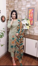 🌸 আনস্টিচ স্ক্রিন প্রিন্ট থ্রি-পিস 🌸 - Image 10