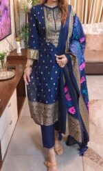 🌸 আনস্টিচ স্ক্রিন প্রিন্ট থ্রি-পিস 🌸 - Image 4