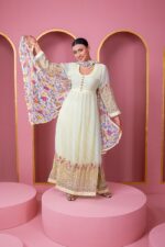 ✨ রেডিমেড লেহেঙ্গা জর্জেট এমব্রয়ডারি পার্টি ড্রেস ✨ - Image 6