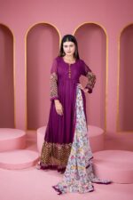 ✨ রেডিমেড লেহেঙ্গা জর্জেট এমব্রয়ডারি পার্টি ড্রেস ✨