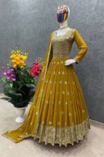 ✨ রেডিমেড জর্জেট এমব্রয়ডারি পার্টি ড্রেস ✨ - Image 3