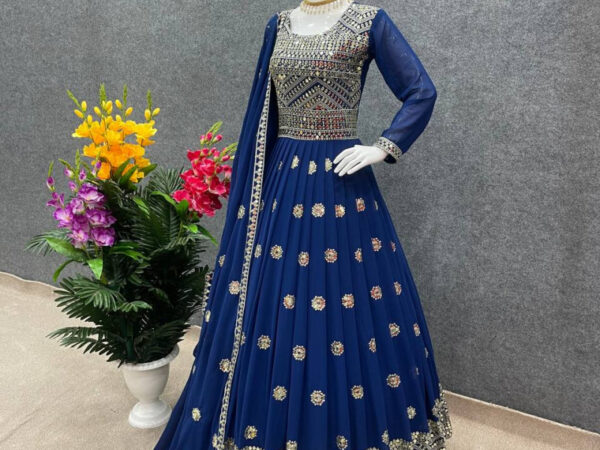 ✨ রেডিমেড জর্জেট এমব্রয়ডারি পার্টি ড্রেস ✨