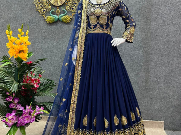 🌟 রেডিমেড জর্জেট এমব্রয়ডারি পার্টি ড্রেস 🌟