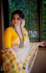 ✨ Skin Print Resmi Silk Sharee with Blouse Piece ✨