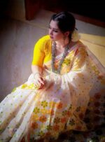 ✨ Skin Print Resmi Silk Sharee with Blouse Piece ✨ - Image 4